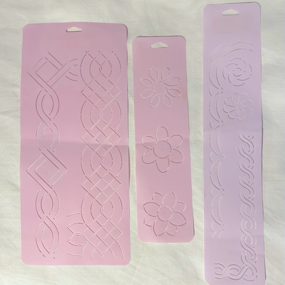 3 Quilting stencils for border and blocks - Quilt  / Sewing / Fabric
